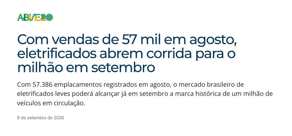 Print da matéria em abve.org.br